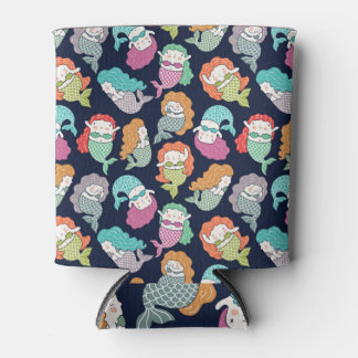Rafraîchisseur Pour Canette Sirènes : motif sans soudure fantaisiste.