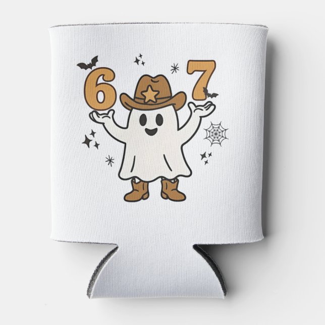 Rafraîchisseur Pour Canette Six sept Éffrayant Halloween Sport 67 Mème Mason (Devant)