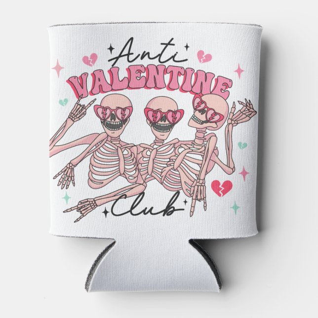Rafraîchisseur Pour Canette Skeletons de la Journée anti-Valentines (Devant)