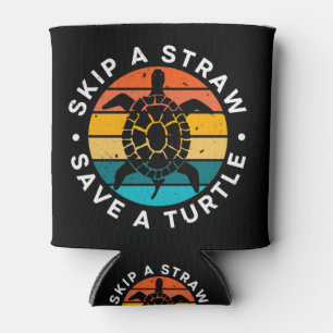 Rafraîchisseur Pour Canette Skip A Straw Save A Turtle