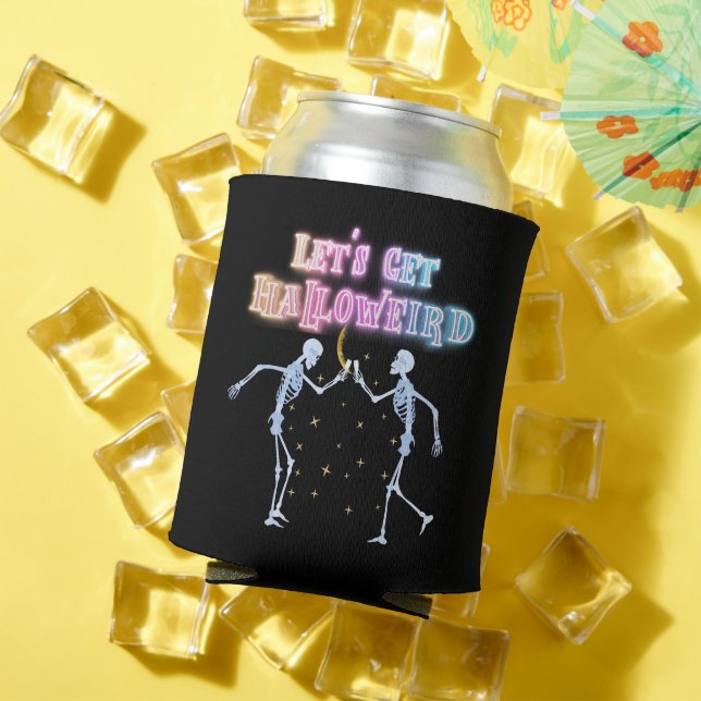 Rafraîchisseur Pour Canette Skull Neon Halloween Halloween Skeletons dansants  (Été in situ)