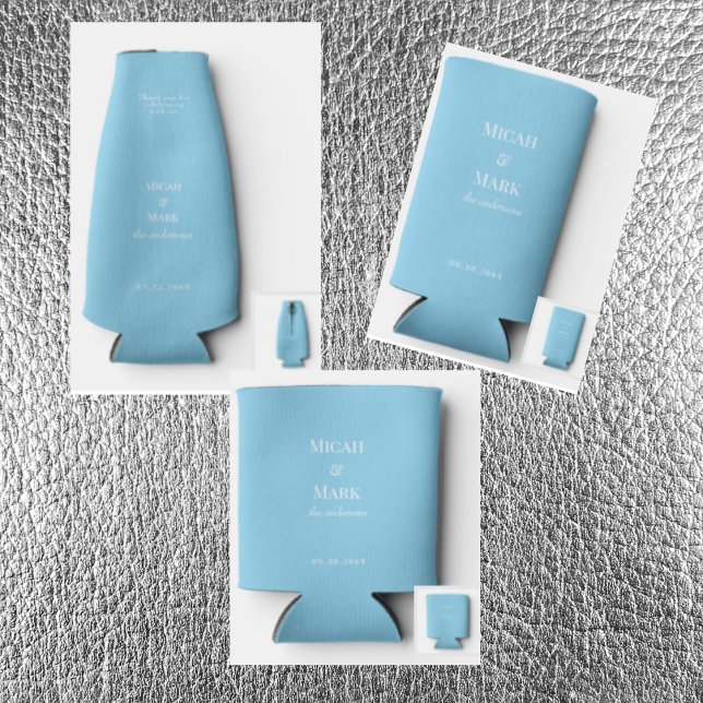 Rafraîchisseur Pour Canette Sky Blue Mariage Can Cooler (Créateur téléchargé)