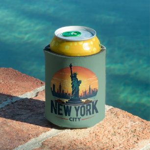 Rafraîchisseur Pour Canette Skyline de New York avec Statue de la Liberté