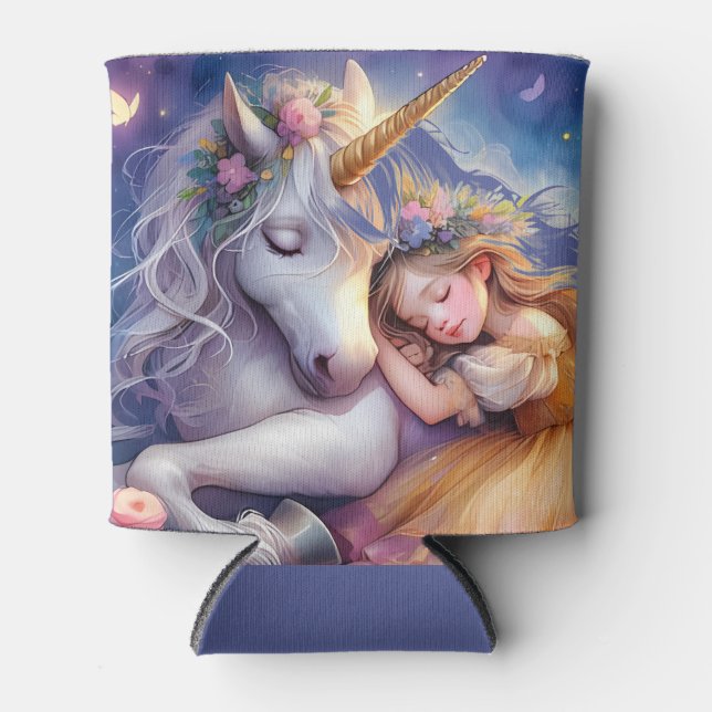 Rafraîchisseur Pour Canette Sleeping Girl Unicorn Dreamscape (Devant)
