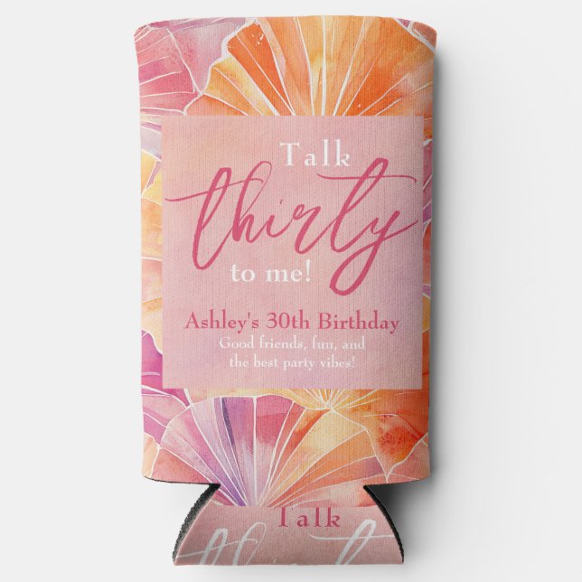 Rafraîchisseur Pour Canette Slim 30e anniversaire parler trente à moi (Recto)