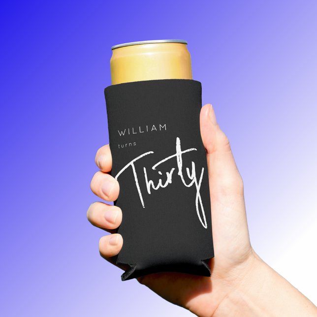 Rafraîchisseur Pour Canette Slim 30ème Trente-trentième anniversaire masculin moder (Créateur téléchargé)