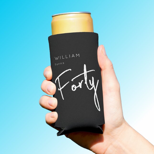 Rafraîchisseur Pour Canette Slim 40ème quarantième anniversaire masculin moderne no (Créateur téléchargé)