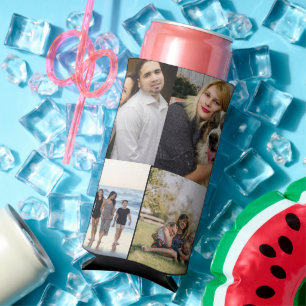 Rafraîchisseur Pour Canette Slim 4 Collage de photos de famille personnalisé