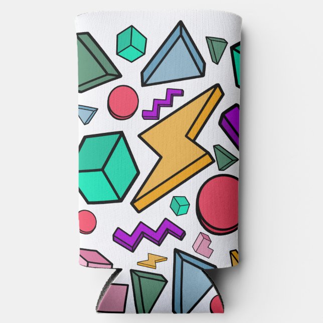 Rafraîchisseur Pour Canette Slim 80s esthétique Vintage rétro (Recto)