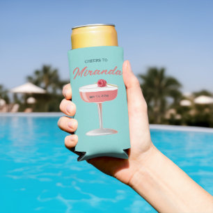 Rafraîchisseur Pour Canette Slim À la santé du cocktail à la framboise de [Nom]