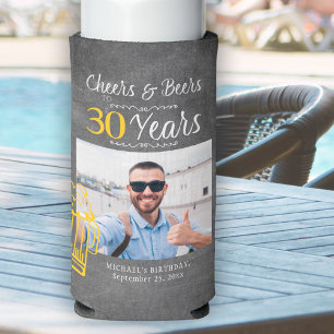 Rafraîchisseur Pour Canette Slim Acclamations et bières pour photo d'anniversaire d