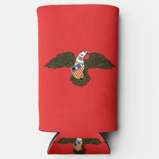 Rafraîchisseur Pour Canette Slim Aigle américain armoiries Dieu arme le patriote 18