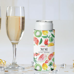 Rafraîchisseur Pour Canette Slim Aiguilles à fruits watemelons Nom monogramme