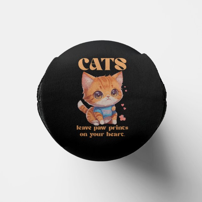 Rafraîchisseur Pour Canette Slim amour de chat mignon (Fond)