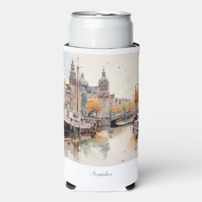 Rafraîchisseur Pour Canette Slim Amsterdam, Pays-Bas (Seltzer Recto)