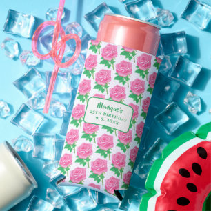 Rafraîchisseur Pour Canette Slim Anniversaire Rose Rose