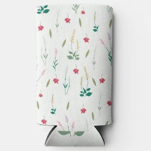 Rafraîchisseur Pour Canette Slim Aquarelle printanière Botanique floraison sans joi