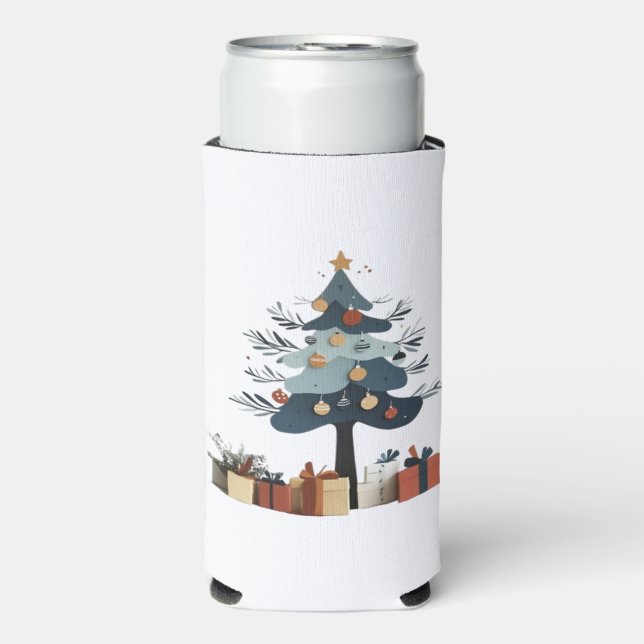 Rafraîchisseur Pour Canette Slim Arbre de Noël (Seltzer Recto)