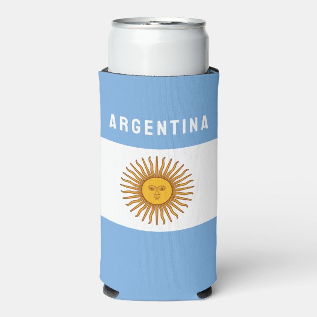 Rafraîchisseur Pour Canette Slim Argentine Amérique du Sud Drapeau Buenos Aires (Seltzer Recto)
