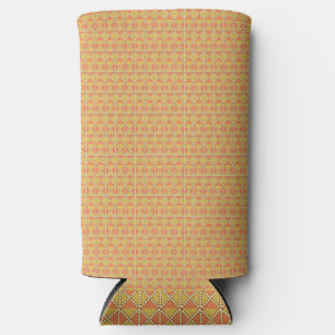 Rafraîchisseur Pour Canette Slim arrière - plan orange et jaune avec motif
