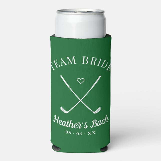 Rafraîchisseur Pour Canette Slim Bachelorette de golf dernier Swing (Seltzer Recto)