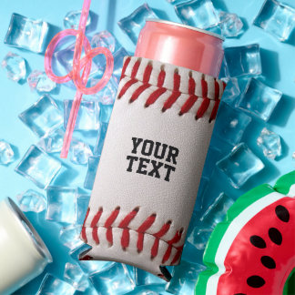 Rafraîchisseur Pour Canette Slim Baseball avec nom personnalisé