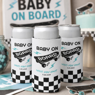 Rafraîchisseur Pour Canette Slim Bébé à Bord Planche à Roulettes Baby Shower Canett