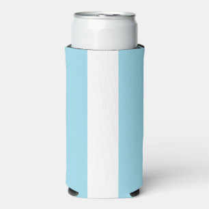 Rafraîchisseur Pour Canette Slim Bleu clair et blanc rayures