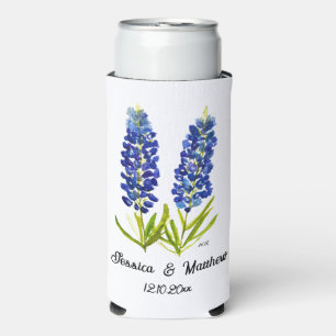 Rafraîchisseur Pour Canette Slim Bleus Texas Texan floral nature Mariages