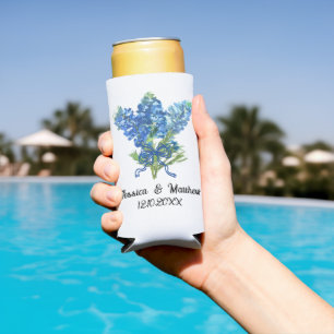 Rafraîchisseur Pour Canette Slim Bluebonnets Texas Texan Mariage nature fleurie