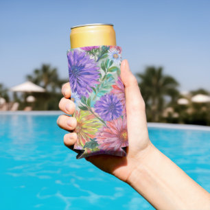 Rafraîchisseur Pour Canette Slim Boho Aster Fleurs Jardin Floral Fête