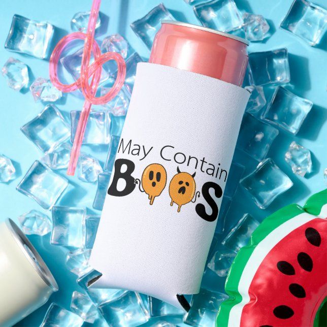 Rafraîchisseur Pour Canette Slim Boos et brasses d'Halloween - mai Contenir amusant (Été in situ)