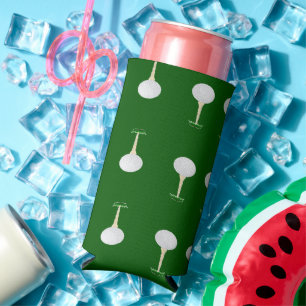 Rafraîchisseur Pour Canette Slim Boules de golf motif sur vert