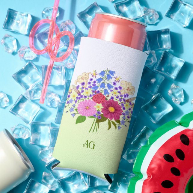 Rafraîchisseur Pour Canette Slim Bouquet de fleurs Jaune (Été in situ)
