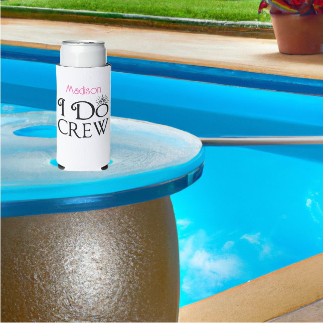 Rafraîchisseur Pour Canette Slim Bridesmaid I Do Crew Brid Party Bachelorette (Créateur téléchargé)