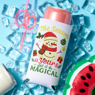 Rafraîchisseur Pour Canette Slim Cadeau de Noël de sport cosy Magical Snowman