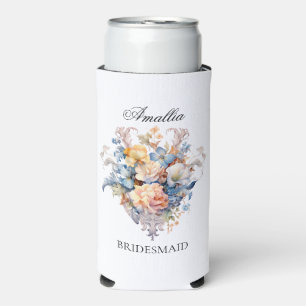 Rafraîchisseur Pour Canette Slim Cadeau de Proposition de Demoiselle d'Honneur Bouq
