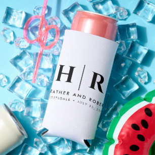 Rafraîchisseur Pour Canette Slim Cadeau Monogramme mariage Pour Dessin De Bière Inv