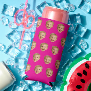 Rafraîchisseur Pour Canette Slim Cadeau Personnalisé, Photo Personnalisée Du Visage