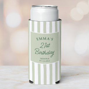 Rafraîchisseur Pour Canette Slim Cadeau personnalisé pour un 21e anniversaire prepp