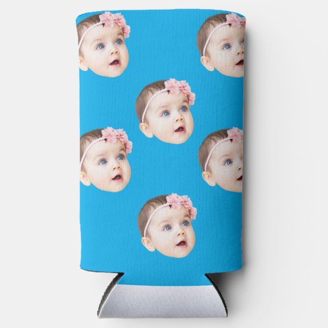 Rafraîchisseur Pour Canette Slim cadeaux photo personnalisés anniversaire drôle cél (Recto)