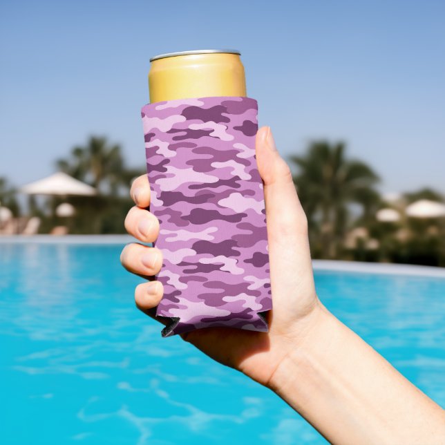 Rafraîchisseur Pour Canette Slim Camo rose Poulet (Piscine in situ)