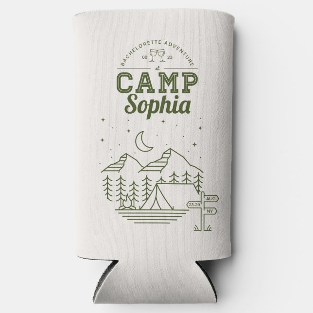 Rafraîchisseur Pour Canette Slim Camp Bachelorette Party Can Coolers (Recto)