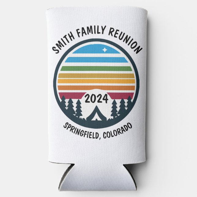 Rafraîchisseur Pour Canette Slim Camping personnalisé (Recto)