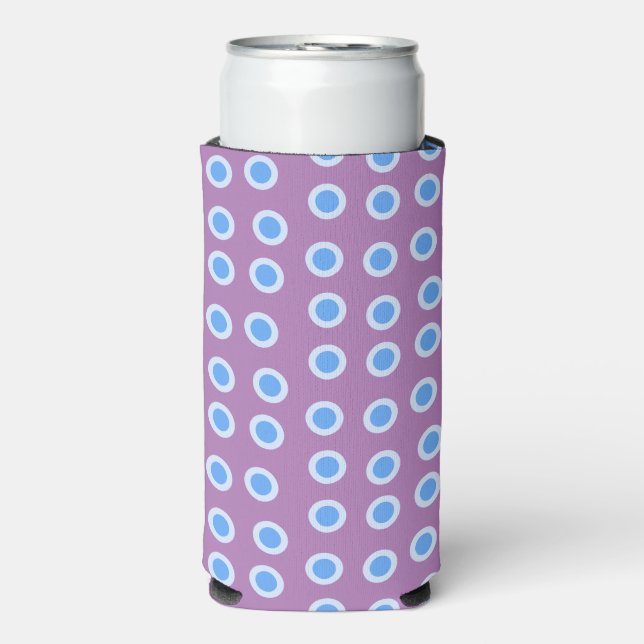 Rafraîchisseur Pour Canette Slim Cercles Bleus (Seltzer Recto)