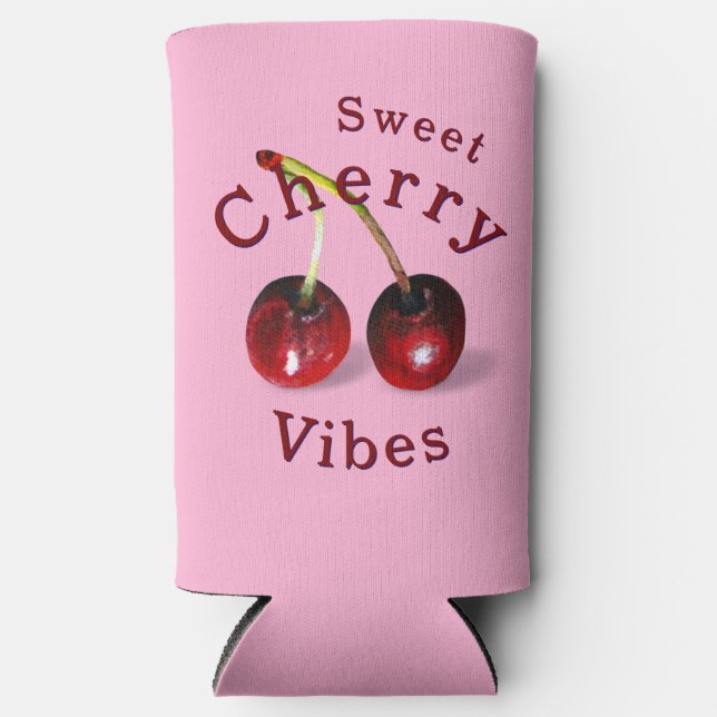 Rafraîchisseur Pour Canette Slim Cerises mince Can Cooler (Recto)