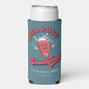 Rafraîchisseur Pour Canette Slim Champion de la bière Pong amusant jeu de boisson