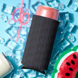 Rafraîchisseur Pour Canette Slim Chauffeur de la mousse de coeur mince Seltzer peut