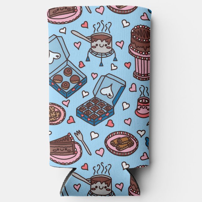 Rafraîchisseur Pour Canette Slim Chocolate lover cute (Recto)