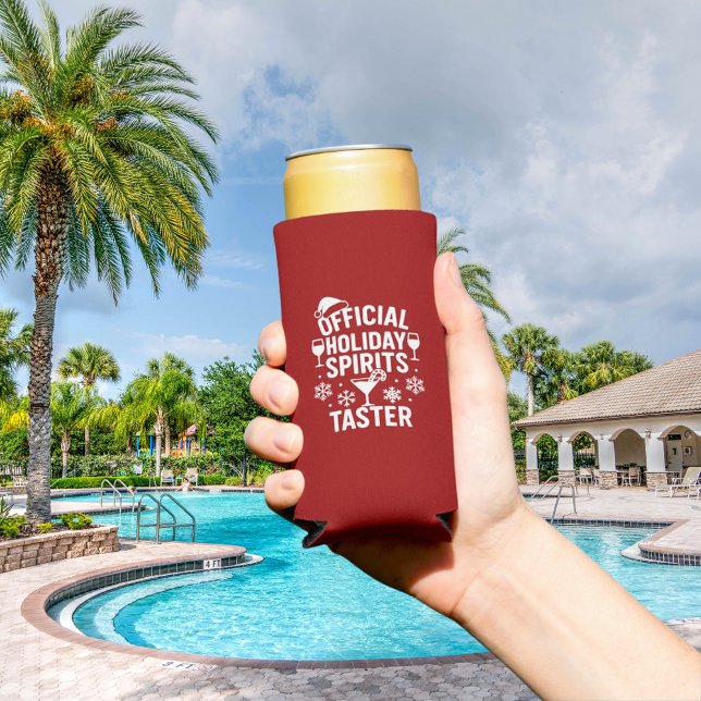 Rafraîchisseur Pour Canette Slim Christmas quote funny party spirits taster red (Créateur téléchargé)